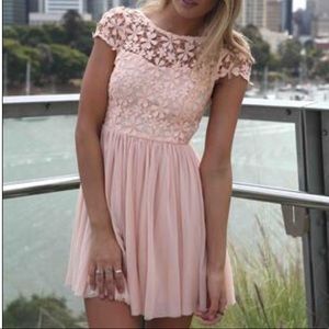 Xenia peach colored dress